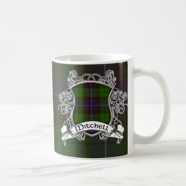 Mitchell Tartan Shield Coffee Mug (Right)
