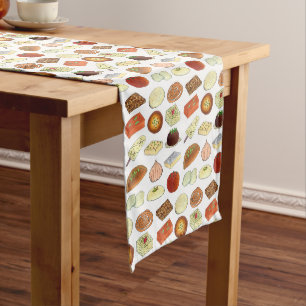 MITHAI Classic Indian Bengal Pakistani Sweets Food Long Table Runner