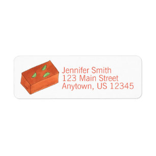 Mithai Indian Sweets Confectionery Mysore Pak Return Address Label