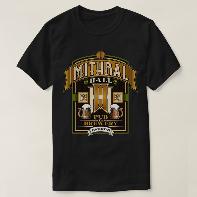 Mithral Hall Pub Brewery T-Shirt (Design Front)