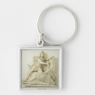 Mithras Sacrificing the Bull, Marble relief, Roman Key Ring