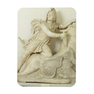 Mithras Sacrificing the Bull, Marble relief, Roman Magnet