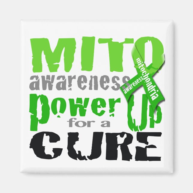 Mito Awareness Power Up for a Cure Magnet (Front)
