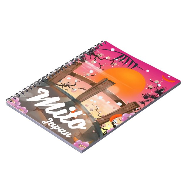Mito Japan blossom poster. Notebook (Left Side)