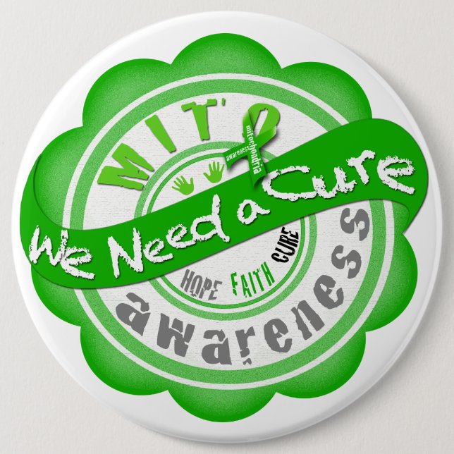 Mito We Need a Cure 6 Cm Round Badge (Front)