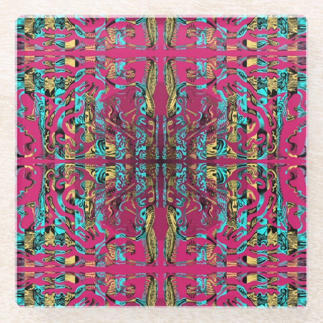 Mitochondri-Pop Glass Coaster (Front)