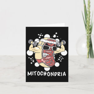 Mitochondria Biochemistry Funny Biology Gym Fitnes Card