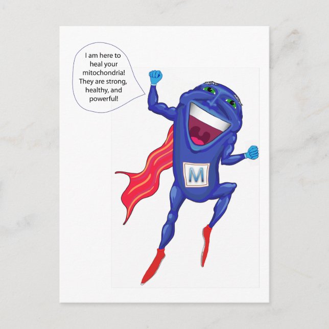 Mitochondria Man Postcard (Front)