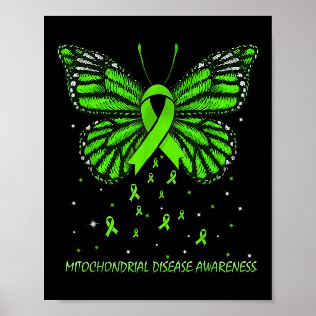 Mitochondrial Disease Awareness Butterfly  Poster (Front)