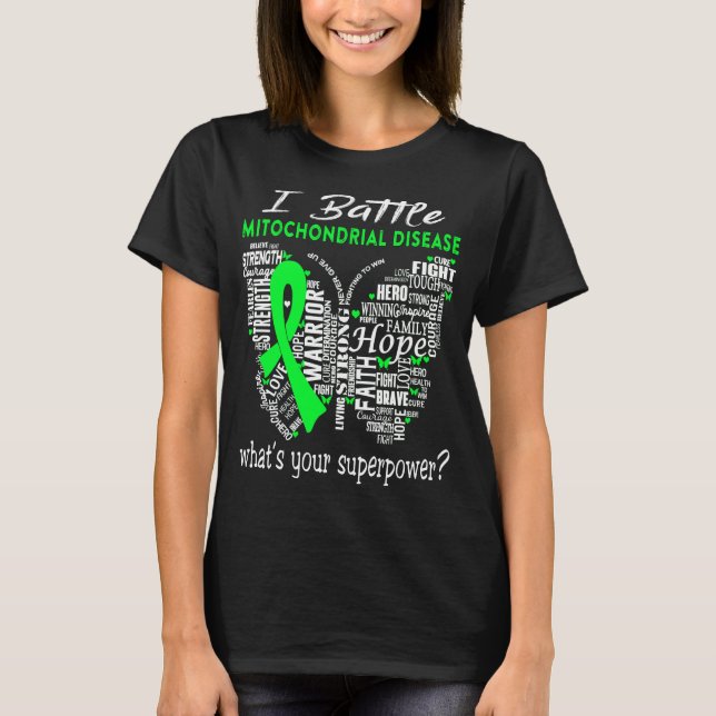 Mitochondrial Disease Awareness Month Ribbon Gifts T-Shirt (Front)