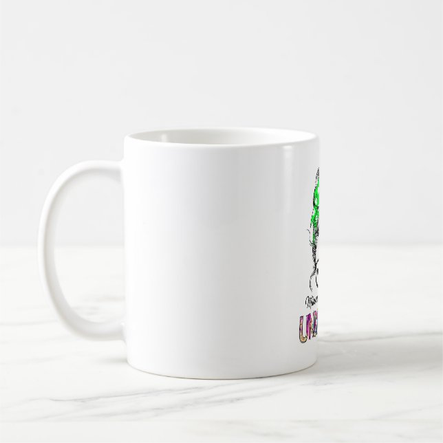 Mitochondrial Disease Awareness Ribbon Support Gif Coffee Mug (Left)