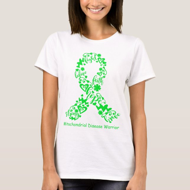 Mitochondrial Disease Awareness Ribbon Support Gif T-Shirt (Front)