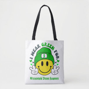Mitochondrial Disease Awareness Ribbon Support Gif Tote Bag
