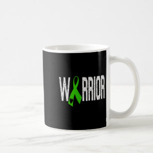 Mitochondrial Disease Warrior Heart Green Ribbon Coffee Mug