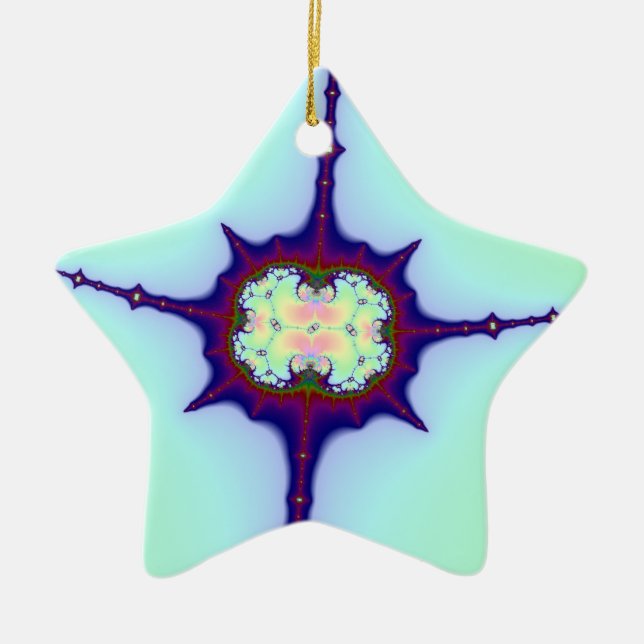 Mitosis Fractal Ceramic Tree Decoration (Front)