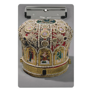 Mitre crown set with pearls and precious mini clipboard