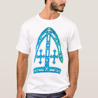 Mitre in blue and green