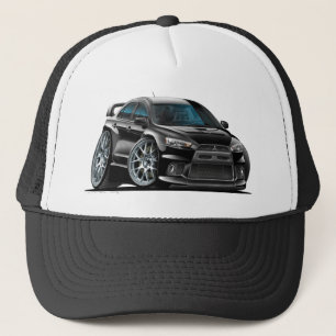 Mitsubishi Evo Black Car Trucker Hat