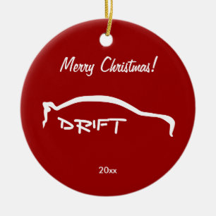 Mitsubishi EVO Drift silhoutte Ceramic Ornament