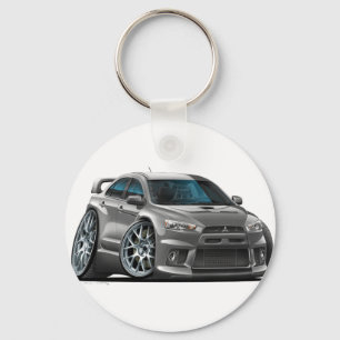 Mitsubishi Evo Grey Car Key Ring