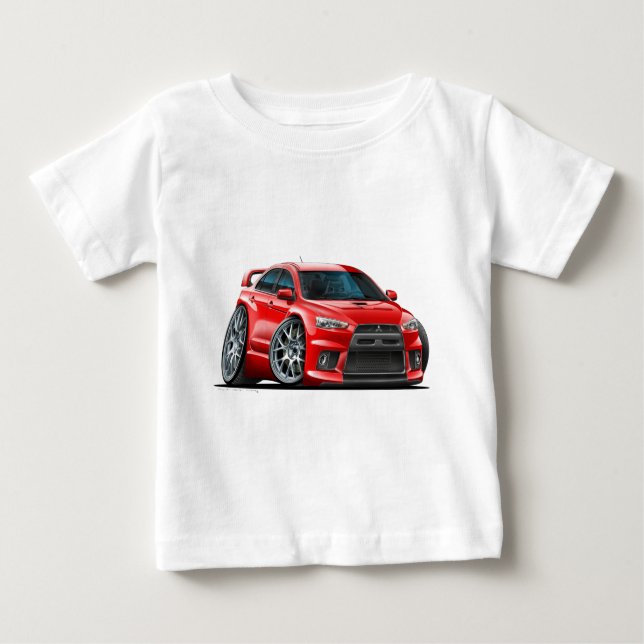 Mitsubishi Evo Red Car Baby T-Shirt (Front)