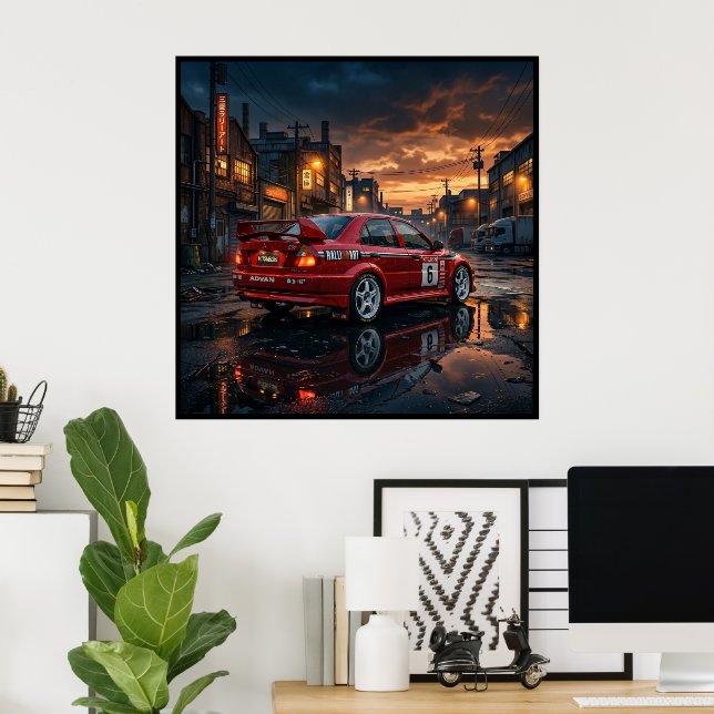 Mitsubishi Lancer Evolution VI Poster (Home Office)