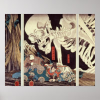 Mitsukini Defying the Skeleton Spectre, c.1845