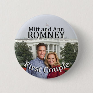 Mitt and Ann Romney First Couple 6 Cm Round Badge