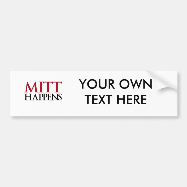 Mitt Happens Bumper Sticker (Front)
