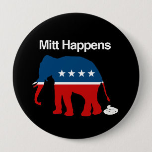 MITT HAPPENS -.png 10 Cm Round Badge