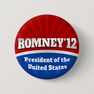 Mitt Romney '12 6 Cm Round Badge