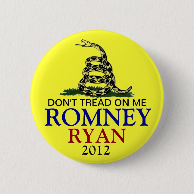 MITT ROMNEY 2012 6 CM ROUND BADGE (Front)