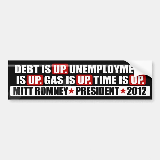 Mitt Romney - 2012 Bumper Sticker (Front)