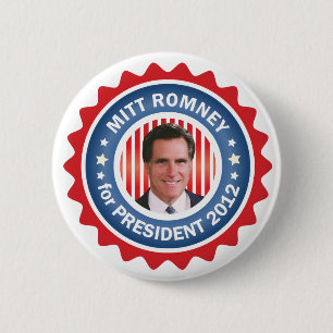 Mitt Romney 2012 for US President 6 Cm Round Badge