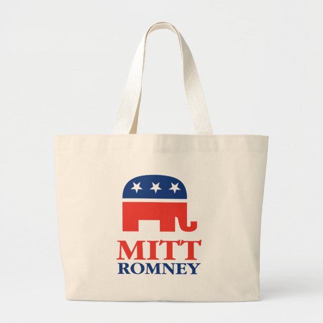 Mitt Romney 2012 Large Tote Bag (Front)