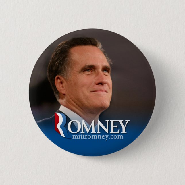 Mitt Romney 2012 - photo pinback 6 Cm Round Badge (Front)