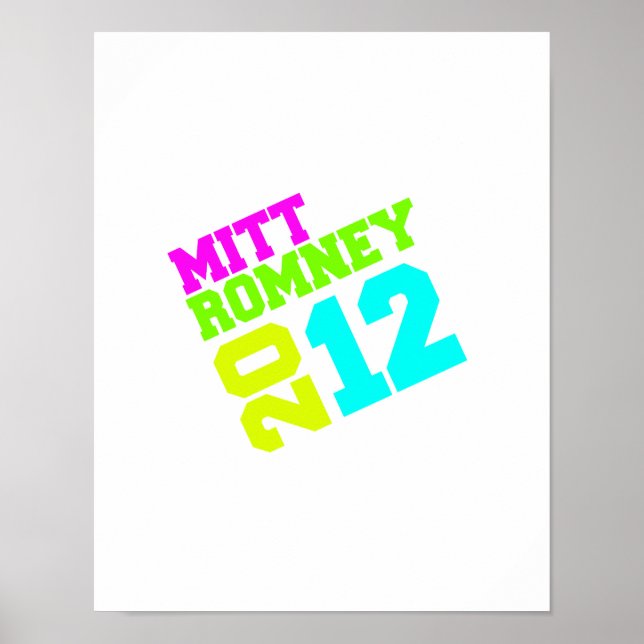 MITT ROMNEY 2012 SWAY NEON.png Poster (Front)