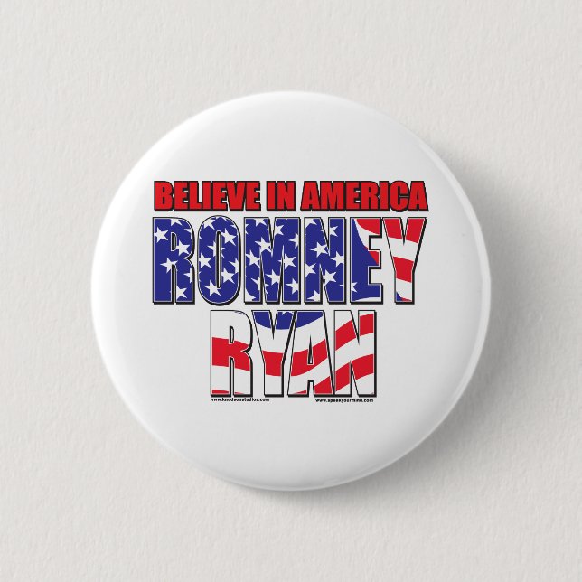 Mitt Romney and Paul Ryan 6 Cm Round Badge (Front)