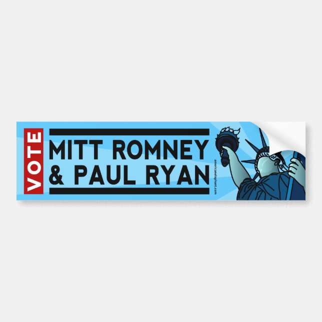 Mitt Romney and Paul Ryan Liberty Bumper Sticker (Front)