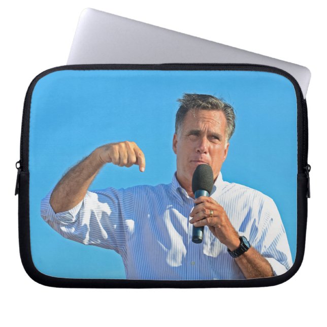 Mitt Romney campaigning Laptop Sleeve (Front)