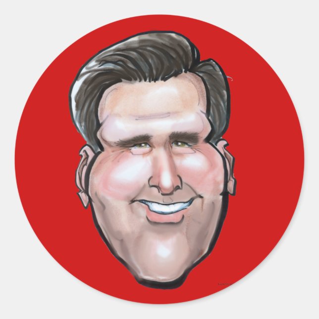 Mitt Romney Classic Round Sticker (Front)