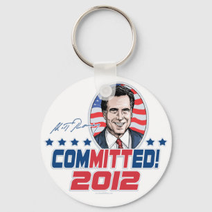 Mitt Romney ComMITTed 2012 Gear Key Ring