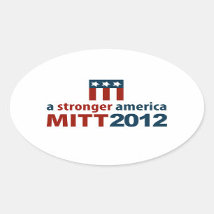 Mitt Romney for a Stronger America Oval Sticker