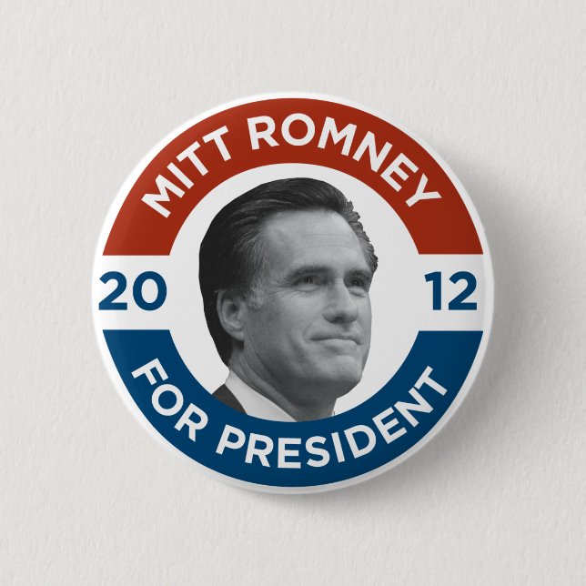 Mitt Romney For President 2012 6 Cm Round Badge (Front)
