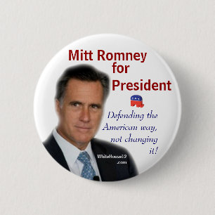 Mitt Romney for President 6 Cm Round Badge