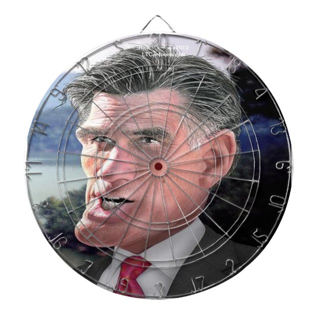 Mitt Romney Funny Dartboard by Rick London (Front)