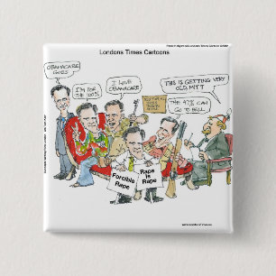 Mitt Romney In Therapy Funny Tees Cards Gifts Etc 15 Cm Square Badge