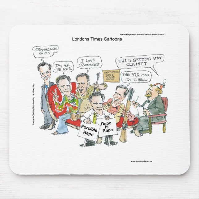 Mitt Romney In Therapy Funny Tees Cards Gifts Etc Mouse Pad (Front)