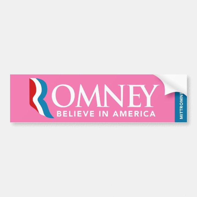 Mitt Romney Logo Believe In America Bumper Sticker (Front)
