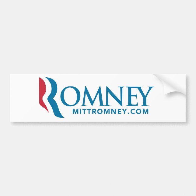 Mitt Romney Logo Bumper Sticker 2012 White (Front)